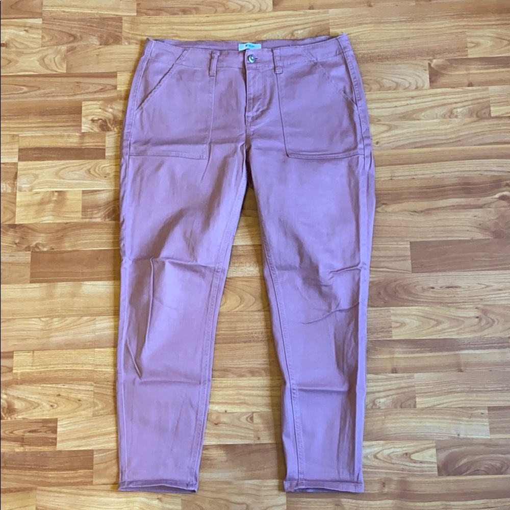 Mauve Cotton Stretch Jeans